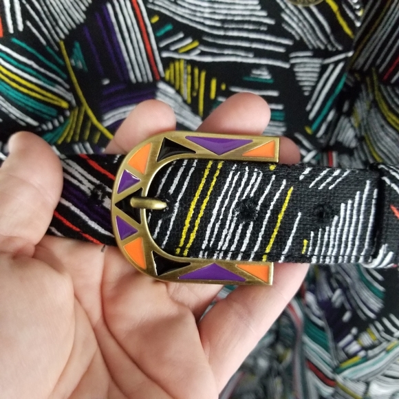 DURO OLOWU | multicoloured abstract print belted trench coat - Picture 3 of 10